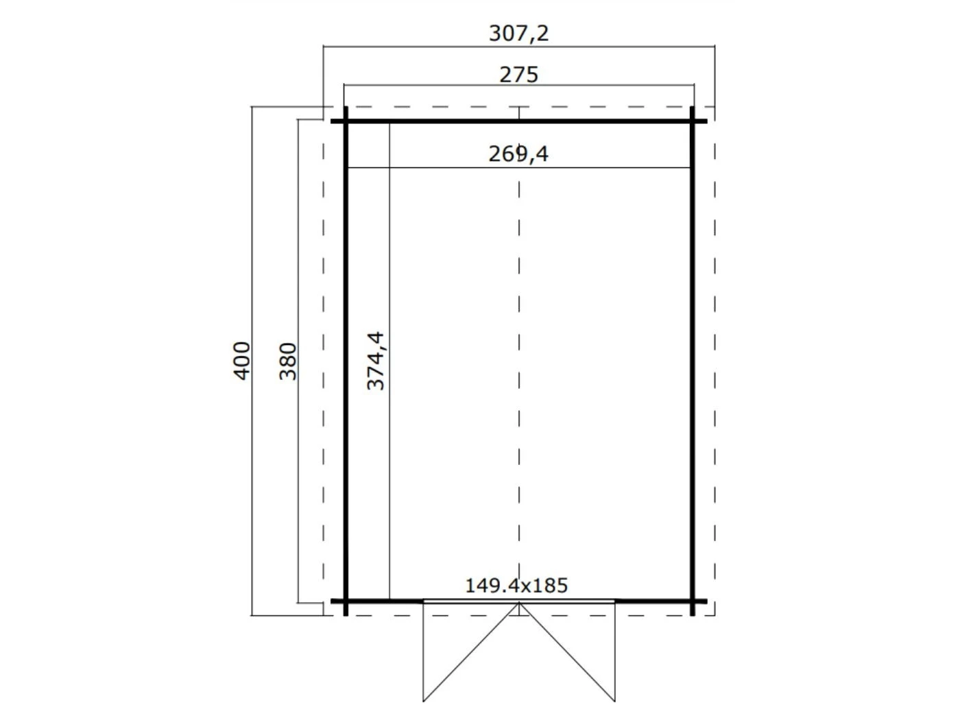 Outdoor Life Blokhut Norah 275 x 380 cm - Afbeelding 2